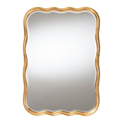 Baxton Studio Fredrika Antique Goldleaf Scalloped Wood Accent Wall Mirror